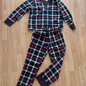 Vera Bradley Women's Plaid Pajama Set - Red, Black, White